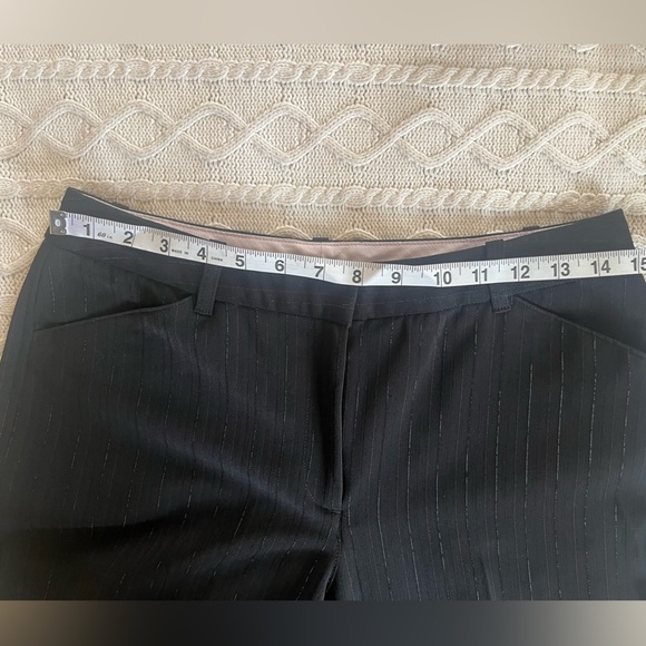 Worthington Black with Pinstripes Dressy Trouser Pants Wide Leg Women’s Size 4 - Picture 13 of 14